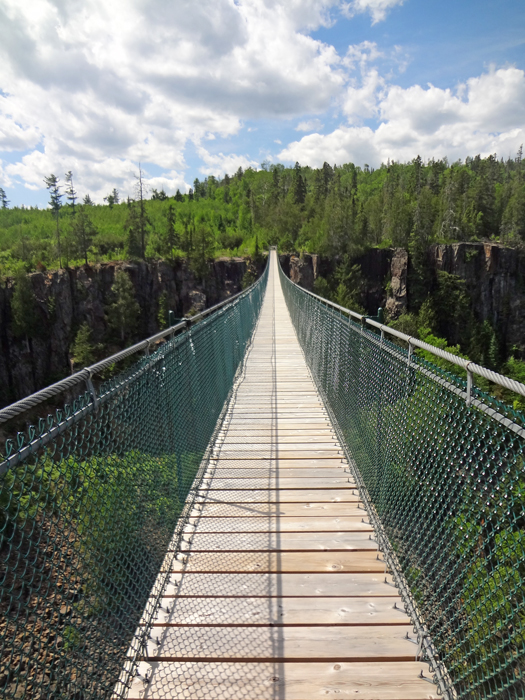 nobody on the suspension bridge